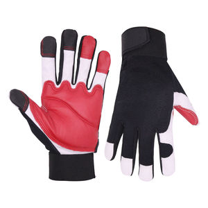 Gants de travail de sécurité haute visibilité, résistants aux vibrations, en cuir de chèvre pleine fleur, compatibles écran tactile, haute dextérité pour mécaniciens - Product Image 5