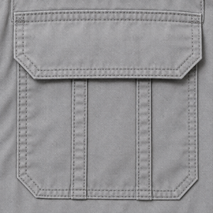 Chaqueta de Trabajo de Manga Larga para Hombre, Gris, de Algodón Transpirable, con Logotipo Personalizado Impreso por Transferencia de Calor, Estilo Moderno - Product Image 3