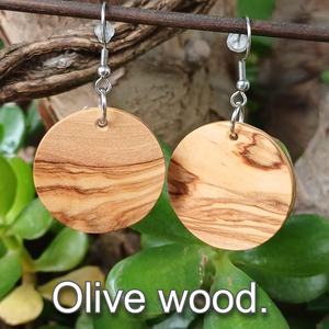 Pendientes de Madera Natural Hechos a Mano, Joyería de Moda, Ligeros, Ecológicos, Accesorios para Mujer, Color y Tamaño Personalizables - Product Image 1