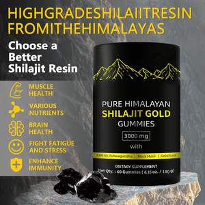 Gomitas de Shilajit del Himalaya Premium OEM, Ricas en Ácido Fúlvico, Gomitas de Shilajit de Marca Privada para Energía y Bienestar - Product Image 3