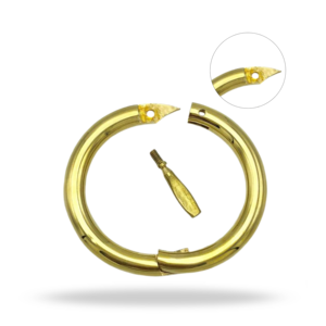 Anneau de contrôle nasal en laiton de taille standard pour bovins, instrument vétérinaire pour animaux de ferme - Product Image 1