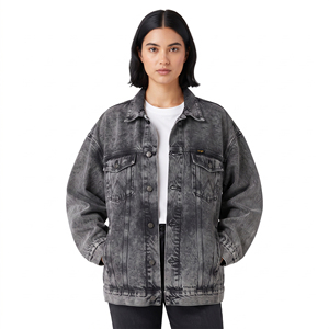Women Washed Denim <b>Zip</b> <b>up</b> <b>Jacket</b> Baggy Vintage American Denim <b>Jacket</b> Women's American-style Vintage Denim <b>Jacket</b> Striped - Product Image 1