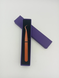 Pince à cils courbée en acier inoxydable pour isolation des cils, outil professionnel pour extensions de cils 32 - Product Image 5