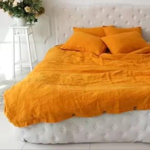 Juego de Funda Nórdica Verde Oscuro Sólido de 3 Piezas, Ropa de Cama Lavada a la Piedra para el Hogar, Estilo Sencillo - Product Image 5