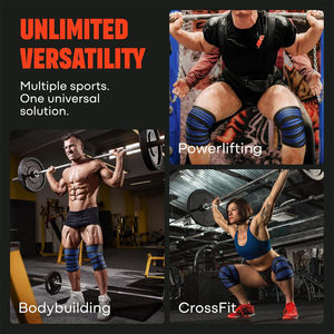 Workout Weightlifting Fitness & Power lifting <b>Support</b> <b>knee</b> <b>strap</b> wraps for weightlifting <b>Knee</b> Wrap For Sale - Product Image 4