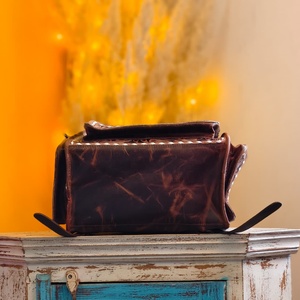 2026 New Arrival 100% Genuine <b>Leather</b> <b>Backpack</b> Brown Color Hand Tooled Florals Carved Bohemian Eco-Friendly Durable <b>Backpack</b> Bag - Product Image 4