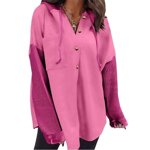 Sudadera con capucha para mujer, personalizada, 100% algodón piqué, 220 GSM, manga corta, color liso, con bordado en el pecho, proveedor informal de Bangladesh - Product Image 5