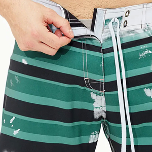 Nouveau design 2026 – Short de bain homme en tissu peigné imprimé, décontracté, sportif, coupe quart, style urbain, longueur genou, imperméable et séchage rapide - Product Image 6