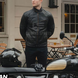 Chaqueta de Motocicleta de Cuero para Hombre, Impermeable, Transpirable, de Invierno, de Alta Calidad, Ligera y Fácil de Usar - Product Image 4