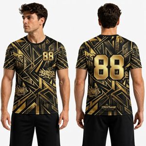 T-shirts pour hommes à panneaux diagonaux rouge et noir, 100% polyester, entièrement sublimés, séchage rapide, performance athlétique, durables, vente en gros - Product Image 5