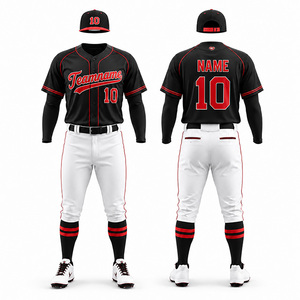 Uniforme de Béisbol Personalizado Sublimado con Botones, Unisex, de Secado Rápido y Transpirable - Product Image 1