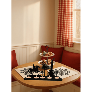 CIFbuy Set di Portacandele in Legno Rustico Moderno a Forma di Corna, Supporto per Candele in Legno Naturale per Decorazioni Natalizie, Pasquali e Festive, Disponibile per Ritiro - Product Image 3