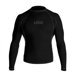 Vente en gros de rashguard PASAKYA BJJ Jiu Jitsu à manches longues, compression MMA unisexe 220g OEM - Product Image 3