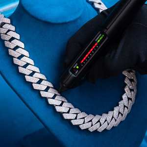 สร้อยคอคิวบาลิงค์ประดับเพชรโมอิสซาไนต์ทรงบาแกตต์สุดหรู เงินแท้ 925 ชุบทองคำขาว เครื่องประดับฮิปฮอป - Product Image 6