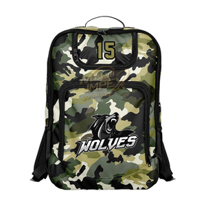 Ensemble de maillots de basket-ball camouflage Wolves, vêtements de sport sublimés respirants pour adultes, tenue d'équipe unisexe avec sac à dos - Product Image 6