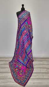 Trendy Mirror Embroidery <b>Shawls</b> Traditional Scarves <b>Shawls</b> & Hijab Elegant Women Fashion <b>Wrap</b> for Festive <b>Wedding</b> Occasion Wear - Product Image 3