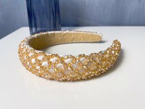 Women's Embroidered <b>Headband</b> with Watermelon <b>Beaded</b> Design Knotted Band Bead Hair Accessories Perfect Gift Item - Product Image 3