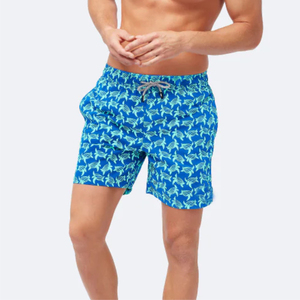 Shorts de bain pour hommes respirants à sublimation, taille personnalisée, séchage rapide, avec logo imprimé, pour l'été et la plage - Product Image 3