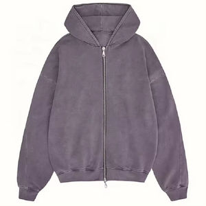 Sweat à capuche zippé pour homme en coton doux, style streetwear décontracté, collection OEM ODM, fabricant en gros, usine, polaire imperméable, écologique - Product Image 5