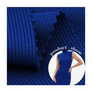 Tela de Punto Acanalado de Poliéster/Spandex de Diseño Único para Camisetas de Yoga - Product Image 1