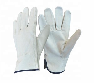 Guantes de seguridad de cuero amarillo, resistentes al desgaste, para actividades al aire libre, unisex, de puesta fácil. - Product Image 2