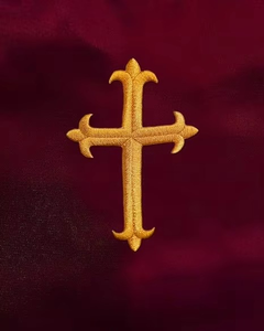 Étole de chœur unisexe en forme de V pour adultes, en satin de couleur riche, avec croix, pour uniforme de remise des diplômes scolaire et d'église, logo personnalisé, taille personnalisée - Product Image 4