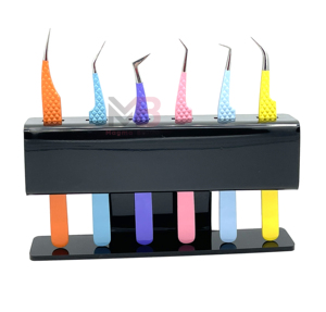German Quality Eyelash Extension Tweezers Hot Selling Tools Smooth Tip 6pcs Colorful <b>Set</b> for Lash Extension - Product Image 1