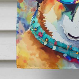 Akita Hippie gran porche decorativo patio Banner Multicolor pared colgante poliéster casa tamaño Multicolor casa bandera manga poste - Product Image 4