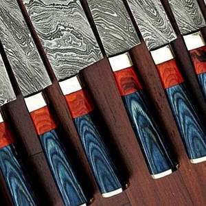 Juego de Cuchillos de Chef de Acero de Damasco de Alta Calidad, Colección Completa de Utensilios de Cocina con Agarre Cómodo y Patrón Elegante - Product Image 6