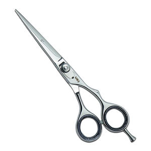 Ciseaux à cheveux droits réglables UBI de 6 pouces pour droitiers |   Ciseaux professionnels à manche moyen en acier au carbone VG10 et acier inoxydable - Product Image 4