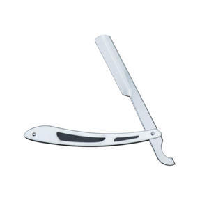 Rasoir droit professionnel réutilisable UBI - Système de lame à bord unique en acier à haute teneur en carbone pour barbier - Rasage/affinage de la barbe - Product Image 2