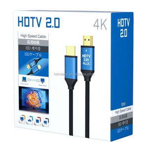 Câble HDMI <span class=keywords><strong>pas</strong></span> <span class=keywords><strong>cher</strong></span> <span class=keywords><strong>4K</strong></span> 2.0 60Hz 3D 1080P 18Gbps mâle à mâle plaqué or HDMI V1.4 câble HDMI câble HDTV - Product Image 3