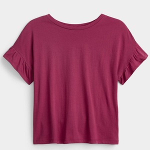 Camiseta corta de verano para mujer, sexy, delgada, lisa, 100% algodón, transpirable, de alta calidad. - Product Image 5