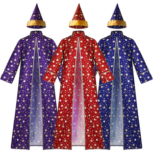 Disfraz de Halloween, Túnica Mágica de Mago, Capa con Capucha para Cosplay de Bruja, Trajes de Carnaval para Adolescentes, Actuaciones Escénicas - Product Image 1