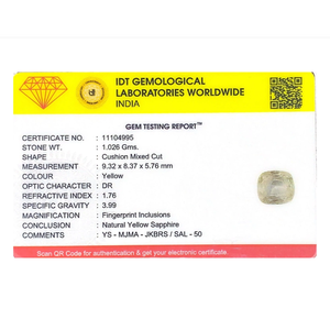 Natural Yellow Sapphire 5.13 Carat Certified Loose Gemstone Wholesale - Product Image 4