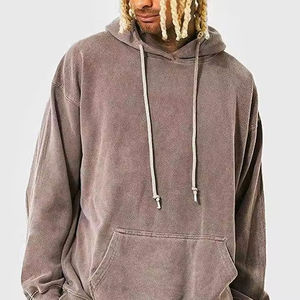 Survêtement à capuche pour homme, manches longues, couleur unie, tenue décontractée avec cordon de serrage et poches latérales, style automne - Product Image 3