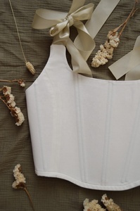 New Arrival Custom Made Corset Stays Corset <b>Top</b> <b>Patchwork</b> Vintage 100% Cotton Breathable Eco-Friendly <b>Top</b> for Girls - Product Image 4