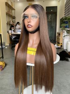 Extensions de cheveux humains vietnamiens Remy de qualité supérieure, lisses et sans traitement chimique, pour perruques, trames simples, vente en gros - Product Image 6