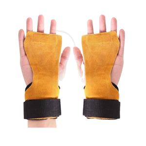 Poignée de main en cuir personnalisée, poignée de main en cuir, pour l'entraînement et la musculation, protection de la paume, Logo personnalisé - Product Image 1