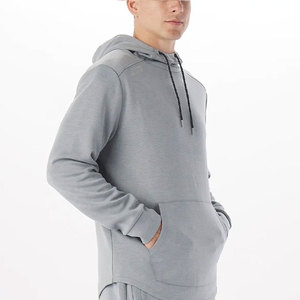 Conjunto Deportivo Gris para Hombre con Capucha, Pantalones Largos Casuales de Color Sólido, Transpirables, de Algodón, con Bolsillos Laterales y Cintura Elástica - Product Image 3