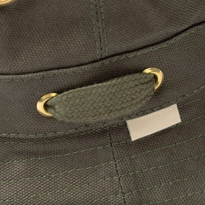 Chapeau Bob en Toile Unisexe Personnalisable avec Logo, Couleur Vert Olive, avec Oeillets de Ventilation pour Tenue Décontractée Printemps-Été en Extérieur - Product Image 2