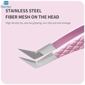 Pinzas para Extensión de Pestañas, 4 Piezas, Pinzas de Aislamiento con Punta de Fibra y Pinzas de Mega Volumen de 90 Grados, Juego para Extensiones - Product Image 3