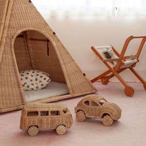 Carpa de Juego Infantil Más Vendida, Carpa de Juego Portátil de Mimbre para Niños, Interior y Exterior, Venta al por Mayor Directa de Fábrica, Precios Económicos - Product Image 2