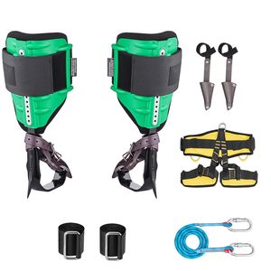 Set di Ramponi per Arrampicata su Alberi Resistenti, Cinghie Regolabili in Altezza con Capacità di Carico di 350 Libbre, Protezioni per Ramponi - Product Image 1
