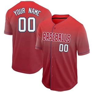 Maillot de baseball de haute qualité, sur mesure pour les équipes scolaires et les clubs, avec logo, numéro et nom du joueur, bouton complet, produit OEM - Product Image 1