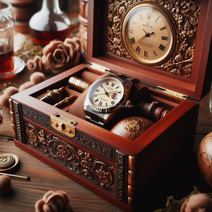 Récipients de stockage et d'emballage de montres en bois de luxe avec logo personnalisé Stockage de montres en bois de qualité supérieure - Product Image 3