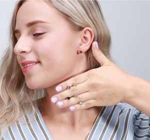 Fashion High Polish Non Tarnish Gold Plated Custom Stainless Steel Zircon <b>Stud</b> <b>Earrings</b> <b>Earrings</b> for Women & <b>Men</b>-Unisex Jewelry - Product Image 3