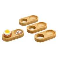 Plateau à œufs en bois, support de rangement pour 12 œufs, organisateur d'œufs en bois naturel, présentoir à œufs pour la cuisine, plateau de service