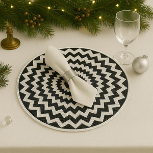 Manteles Individuales Resistentes con Cuentas, Estilo Indio, Hechos a Mano, Redondos, para Mesa de Comedor, Bodas y Fiestas, Bordados - Product Image 4