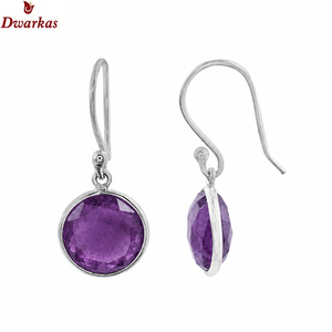 Handmade elegant <b>earrings</b> 925 sterling <b>silver</b> amazonite gemstone dangler drop bezel <b>earrings</b> for <b>wedding</b> party - Product Image 5